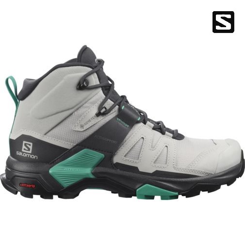 Botas Caminhada Salomon X Ultra 4 Mid GTX Feminino Luz Cinzentas Pretas | PT E73610